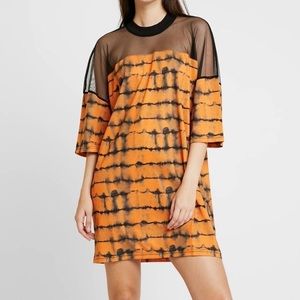 The Ragged Priest Mesh Panel T-Shirt Dress